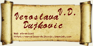 Veroslava Dujković vizit kartica